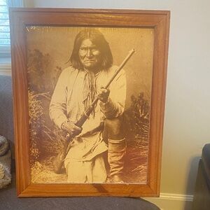 Vintage   Geronimo Photo Large 11X14 - 1887 Apache Indian Chief